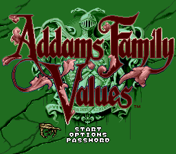 Addams Family Values Title Screen